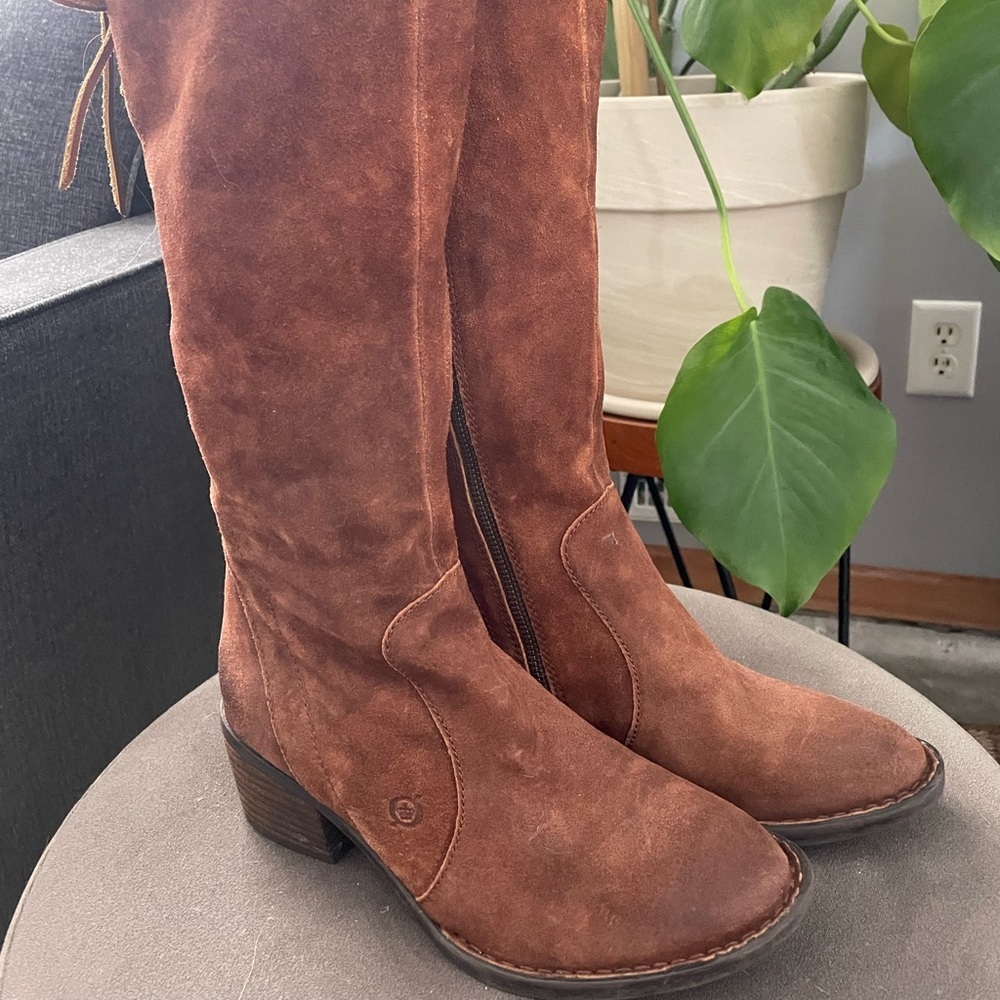 Born Brown Heeled Boots